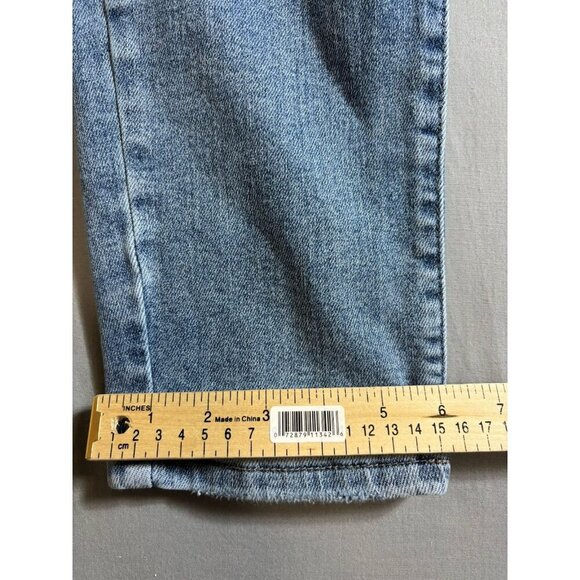 Judy Blue Jeans Womens Size 13/31 Slim Fit High Rise Wash Blue Denim Rhinestones - Picture 4 of 11